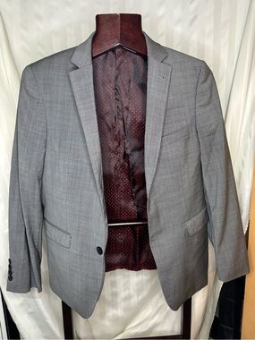 Black Brown 1826 Light Gray Plaid Sport Coat
